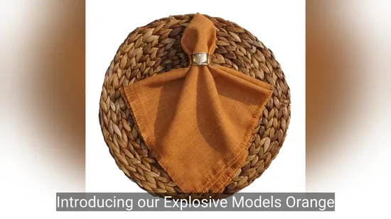 Explosive Models Orange Color Linen Fringe Napkins with Tassel Party Cloth Dinner Cocktail Wedding Hotel Table Cloth