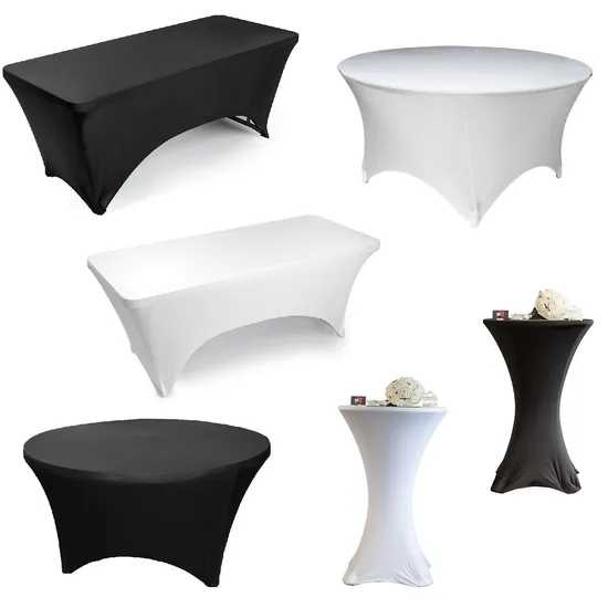 Silver 48 Inch Cotton Washable Textile Round Table Cover for Weddings, Parties