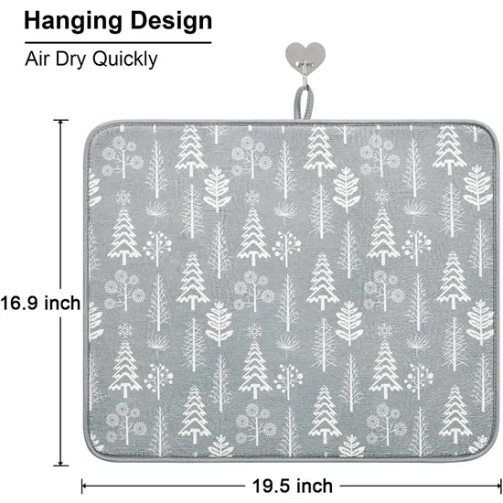 Esun Microfiber Dish Drying Mat Highly Absorbent Kitchen Counter Mat Dish Drying Pad for Kitchen Utensils