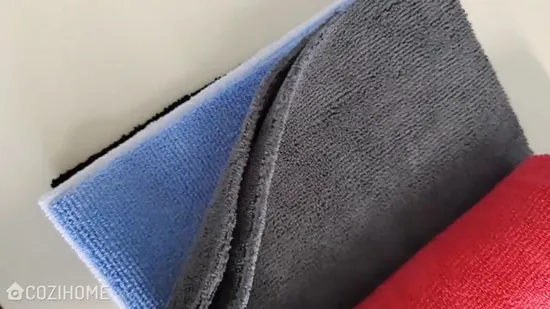 500 GSM 40X40 Cm Ultra Soft Square Car Wash Buffing Cleaning Cloth Edgeless Microfiber Car Drying Towel