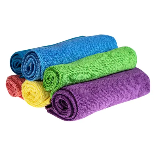 OEM Commercial Use Soft Pack Cleaning Cloth, Carton. Green, Yellow, Blue, Red Microfiber Towel Cloth