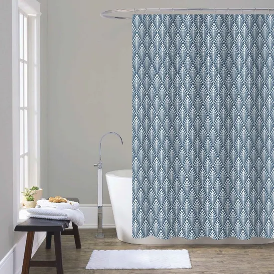 Fashion Shower Curtain Pintuck Shower Curtain Polyester Bathroom Shower Curtain