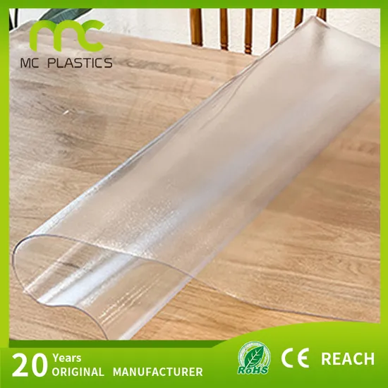 1.5mm Roll PVC Tablecloth, Vinyl Plastic Transparent PVC Tablecloth with CE