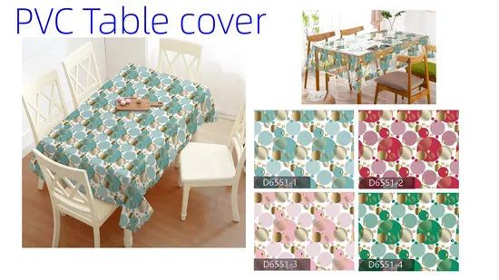 Cheap Tablecloths Waterproof and Oilproof PVC Table Covers for Home Decoration Various Patterns