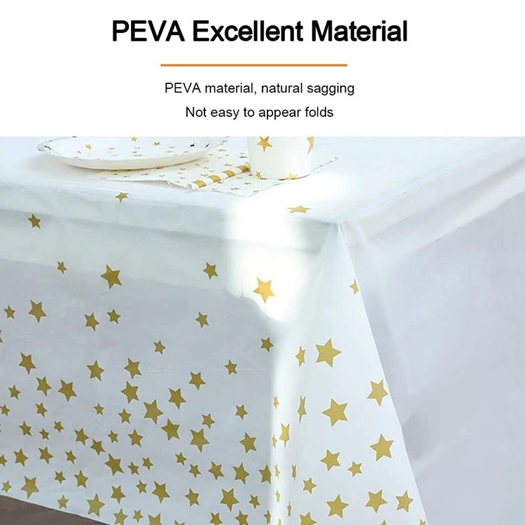 Amazon Hot Selling PEVA Plastic Waterproof Disposable Table Cloth