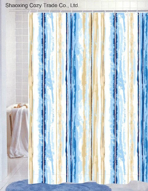 Popular Circle Design Shower Curtain Polyester
