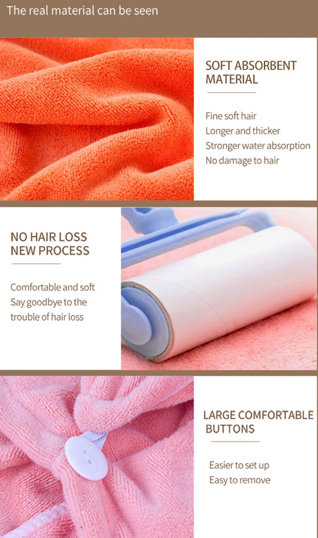 Microfiber Hair Drying Towel Super Water Absorbent Hair Wrap Turban Towel of Microfibre Hair Salon Towel Micro Fiber Bamboo Hair Towel