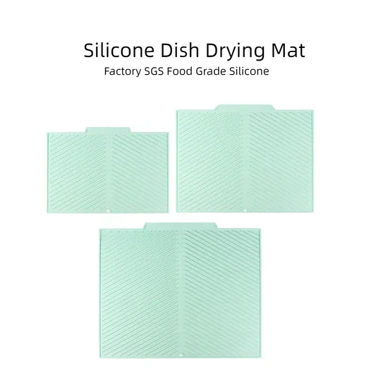 Wholesale Marke Multiple Usage Large Table Mat Drain Silicone Dish Drying Mat 