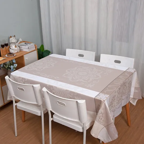 Water Proof Yarn Dyed Jacquard Tablecloth 