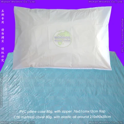 Waterproof Hospital Exam/Surgical/Medical Examination/Plastic/SMS/CPE/PVC/Tissue Paper+PE Film Table/Couch/Mattress/Bed/Disposable Nonwoven PP Pillow Cover