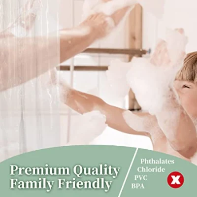Bathroom Accessories Plastic Clear Premium PEVA Shower Curtain Liner