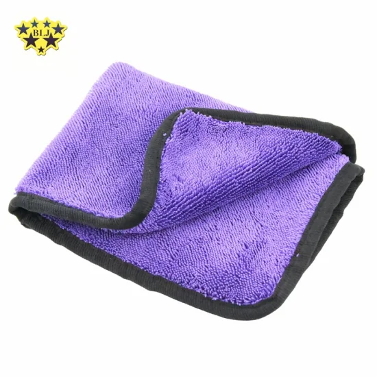 40X60cm Purple Twist Pile Car Cleaning High Performance Washable Microfiber Cloth
