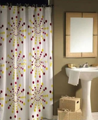 Print PEVA Plastic Bath Shower Curtain