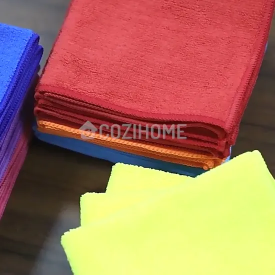 12X12 Inch Household Microfiber Dishcloths Ultra Absorbent Cleaning Cloths Car Wash Towels Multipurpose Cleaning Cloth 